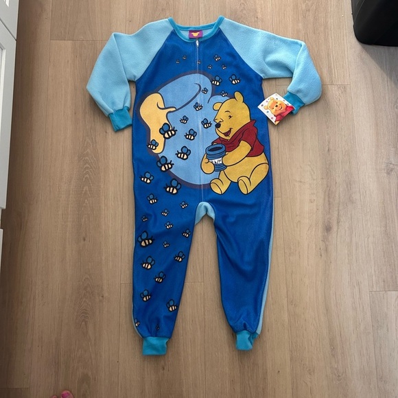 Vintage Disney Winnie the Pooh Blue Kids One Piece - Picture 1 of 3